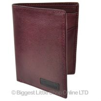 Mens Leather Compact Shirt Wallet by Renaissance Gift Boxed Credit Cards