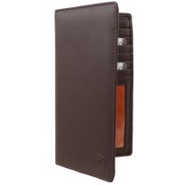 Mens Quality RFID Leather Suit Wallet by Mala Leather; Origin Collection Gift Box (Brown)