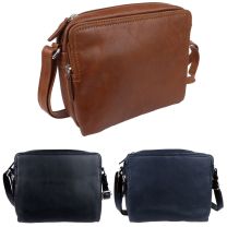 Nordic Blue Ladies Genuine Leather Cross Body / Shoulder Bag