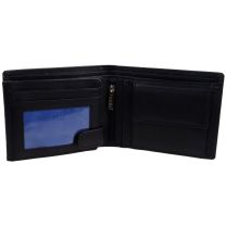 News Mens Quality Soft Black Leather RFID Wallet by Mala; Origin Gift Boxed